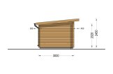 Gartenhaus aus Holz mit Flachdach DREUX (34 mm), 4x3 m, 12 m² specification 3