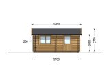Holzgarage CLASSIC 75 (44 mm), 6x5.7m, 34 m² / 75 m³ specification 3