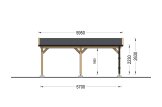 Carport aus Holz CLASSIC, 3x6 m, 18 m² specification 3