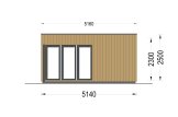 Gartenbüro PREMIUM (34 mm + Holzverschalung), 5x3 m, 15 m² specification 2