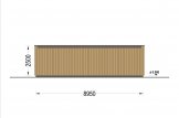 Dreifachgarage aus Holz mit Flachdach SILVIA TRIO F (34 mm + Holzverschalung), 9x6 m, 54 m² specification 4
