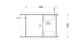 Blockbohlenhaus mit Schlafboden SCOOT S (34+34 mm), 27 m² + 9 m² specification 2
