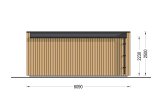 Gartenbüro PREMIUM (34 mm + Holzverschalung), 5.95x3 m, 16 m² specification 4
