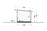 Gartenhaus aus Holz mit Flachdach LILLE (44 mm), 4x3 m, 12 m² specification 6