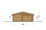 Doppelgarage aus Holz CLASSIC DUO (44 mm), 6x9 m, 54 m² specification 4