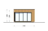 Gartenhaus aus Holz AMARA (34 mm + Holzverschalung), 4x3 m, 10 m² specification 2