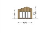 Gartenhaus aus Holz TONIA S (34 mm + Holzverschalung), 4x4 m, 16 m² specification 2