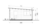 Holzgarage mit Flachdach MODERN (44 mm), 3.6x5.4 m, 20 m² specification 6