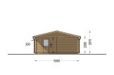 Holzgarage MULTI (44 mm) 4x6 m mit Doppelcarport 5.5x6 m specification 5