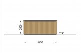 Holzgarage Mit Schuppen SILVIA F PLUS (34 mm + Holzverschalung), 6x6 m, 36 m² specification 4