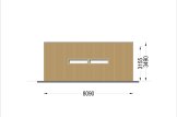  Doppelgarage aus Holz Mit Schuppen SILVIA S (34 mm + Holzverschalung), 12x8 m, 88 m² specification 3