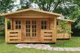 Blockbohlenhaus mit Terrasse ISLA (44 mm), 6x5 m, 18 m² + 7 m² customer 1