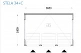 Dreifachgarage aus Holz mit Flachdach SILVIA TRIO F (34 mm + Holzverschalung), 9x6 m, 54 m² specification 1