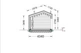 Gartenhaus aus Holz TONIA S (34 mm + Holzverschalung), 4x4 m, 16 m² specification 6