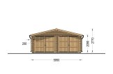 Doppelgarage aus Holz CLASSIC DUO (44 mm), 6x8 m, 48 m² specification 2