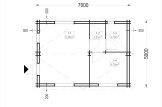 Mobilheim aus Holz ARGO M-N S (44+44 mm), 5x9 m, 35 m² specification 1