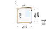 Gartenbüro PREMIUM (Isoliert, 34 mm + Holzverschalung), 4.1x2.4 m, 10 m² specification 6