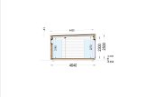 Modern Gartenhaus PREMIUM S (Isoliert, 34 mm + Holzverschalung), 6.5x4.5 m, 30 m² specification 6