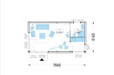 Holzhaus PREMIUM S (34 mm + Holzverschalung), 7.5x4 m, 30 m² specification 1