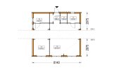 Mobilheim aus Holz ANGELA M (Isoliert, 44 mm + Holzverschalung), 8.2x6.2m, 50 m² specification 2