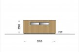 Holzgarage mit Flachdach SILVIA F (34 mm + Holzverschalung), 6x6 m, 36 m² specification 4
