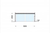 Doppelgarage aus Holz mit Flachdach SILVIA DUO F (34 mm + Holzverschalung), 6x6 m, 36 m² specification 6