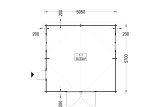 Holzgarage CLASSIC 75 (44 mm), 6x5.7m, 34 m² / 75 m³ specification 1