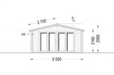 Gartenhaus aus Holz MARTA S (Isoliert, 44+44 mm), 5x4 m, 20 m² specification 2