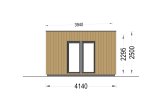 Gartenbüro PREMIUM (Extra Isoliert, 34 mm + Holzverschalung), 7x4 m, 28 m² specification 3