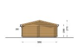 Holzgarage CLASSIC 75 (44 mm), 6x5.7m, 34 m² / 75 m³ specification 4