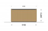 Gartenbüro PREMIUM (34 mm + Holzverschalung), 5x4 m, 20 m² specification 4