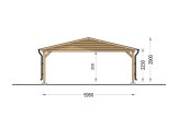 Doppelcarport aus Holz CLASSIC DUO, 6x6 m, 36 m² specification 4