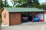 Carport aus Holz für 2 Autos mit Schuppen, 7.7x6 m customer 1