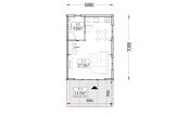 Blockbohlenhaus KARINA (34 mm + Holzverschalung), 46 m² specification 1