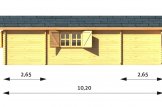 Blockhaus mit Flachdach UZES (120 mm), 70 m² specification 2