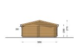 Doppelgarage aus Holz CLASSIC DUO 75 (44 mm), 6x5.7 m, 34 m² / 75 m³ specification 4