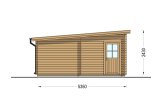 Holzgarage mit Flachdach MODERN S (44 mm), 3.6x5.4 m, 20 m² specification 3