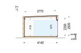Gartenbüro PREMIUM (Isoliert, 34 mm + Holzverschalung), 5x4 m, 20 m² specification 6
