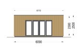 Gartenbüro PREMIUM (34 mm + Holzverschalung), 6x3 m, 18 m² specification 2