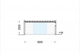 Holzgarage mit Flachdach SILVIA F (34 mm + Holzverschalung), 6x6 m, 36 m² specification 6