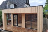 Gartensauna DELLA (34 mm + Holzverschalung), 4,6 x 2,1 m, 7,2 m² mit Terrase 6,7 m² customer 2