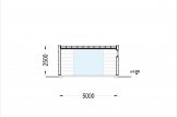 Holzgarage mit Flachdach SILVIA F (34 mm + Holzverschalung), 5x6 m, 30 m² specification 6