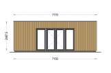 Gartenbüro PREMIUM (Extra Isoliert, 34 mm + Holzverschalung), 7x4 m, 28 m² specification 2