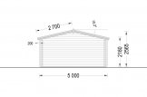 Gartenhaus aus Holz MARTA S (Isoliert, 44+44 mm), 5x4 m, 20 m² specification 4
