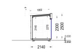 Gartenbüro PREMIUM (34 mm + Holzverschalung), 2x2 m, 4 m² specification 6
