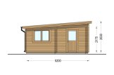 Holzgarage mit Flachdach MODERN (44 mm), 3.6x5.4 m, 20 m² specification 2