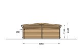 Carport aus Holz 3x6 m mit Schuppen (44 mm), 2x6 m specification 5