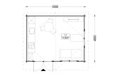 Gartenhaus aus Holz LILLE (34 mm), 5x4 m, 18 m² specification 1