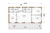 Blockbohlenhaus NICOLE (Isoliert, 44 mm + Holzverschalung), 68 m² specification 1