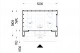 Gartenhaus aus Holz PIA (Isoliert, Elementbauweise), 5x3 m, 15 m² specification 1
